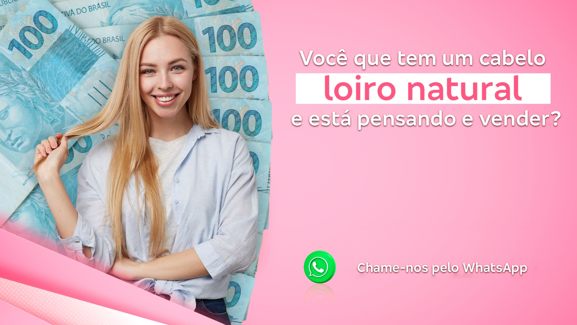 Loiro Natural Venda seu cabelo e renove seu visual Ganhar Dinheiro Vendendo Cabelo