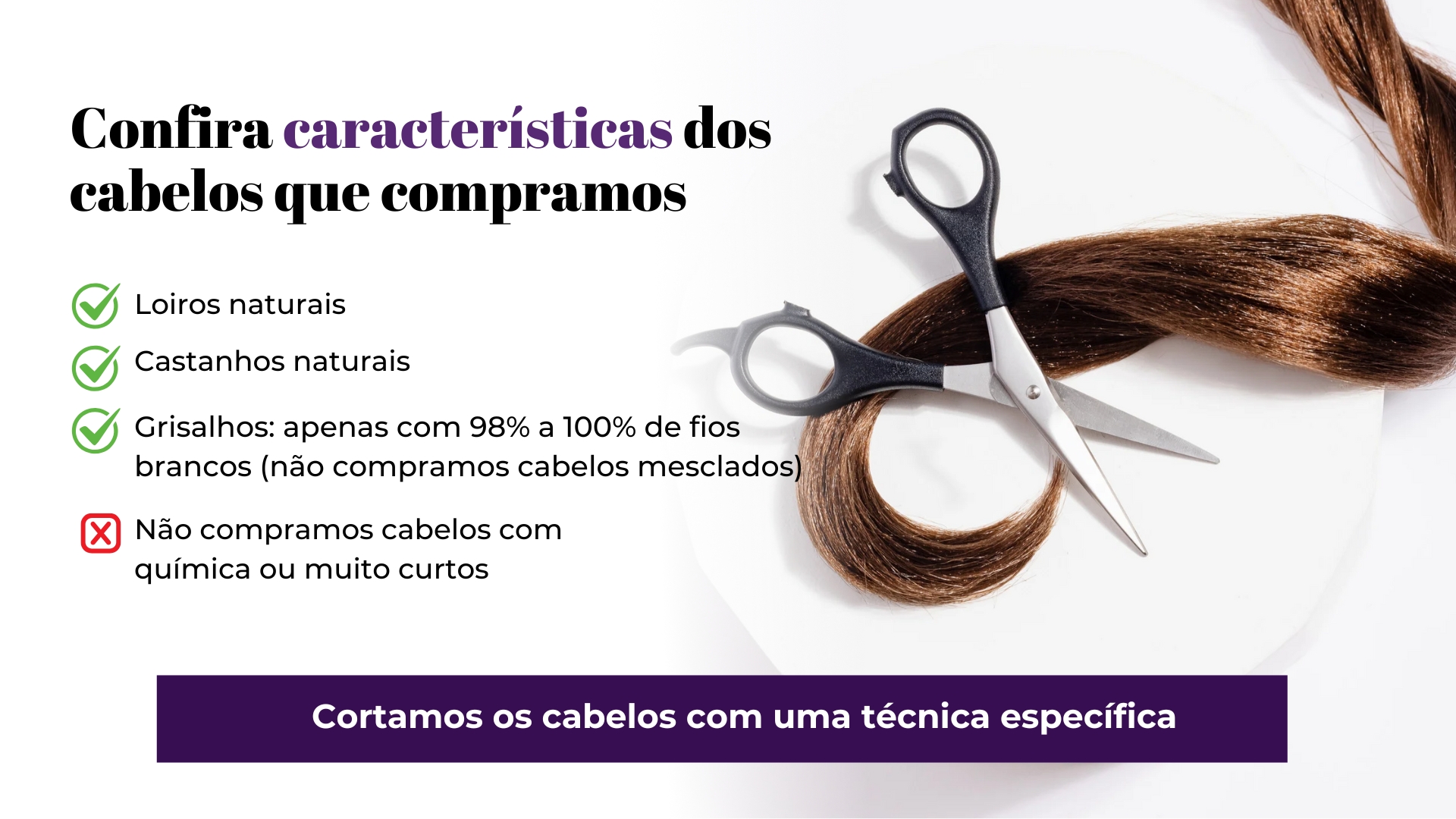 Características dos cabelos que compramos Ganhar Dinheiro Vendendo Cabelo Compra de cabelos e ganhe dinheiro